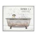 Bubble Bath Duckling Bathroom Phrase, 11 x 14 Inch Framed Giclée Print