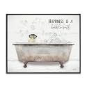 Bubble Bath Duckling Bathroom Phrase, 16 x 20 Inch Framed Giclée Print