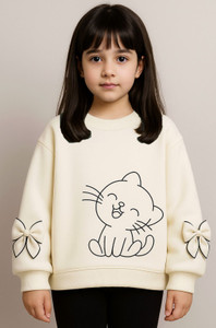bubble berry full sleeve animal print girls sweatshirt