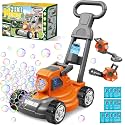 Bubble Lawn Mower for Kids, 3-in-1 Bubble Machine Toy Ages 3-8, 10 Packs