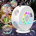 Bubble Machine for Kids and Toddler, Automatic Bubble Blower with RGB Light