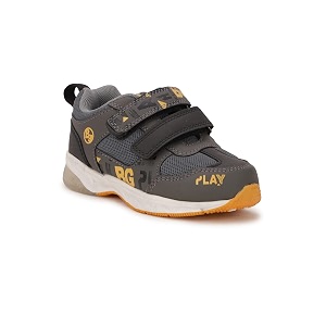 Bubblegummers Boys Ocean Charcoal Grey Casual Shoes