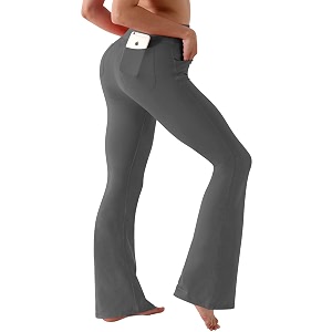 BUBBLELIME Women Out Pockets High Waist Bootlegs