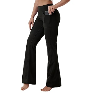 BUBBLELIME Women Out Pockets High Waist Bootlegs