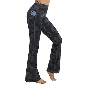 BUBBLELIME Women Out Pockets High Waist Bootlegs