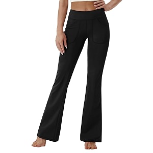 BUBBLELIME Women Out Pockets High Waist Bootlegs