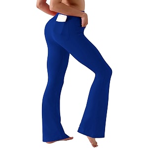 BUBBLELIME Women Out Pockets High Waist Bootlegs