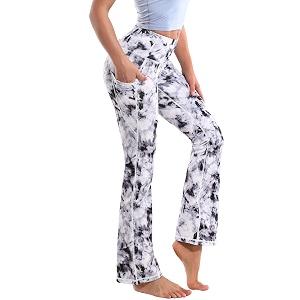 BUBBLELIME Women Out Pockets High Waist Bootlegs