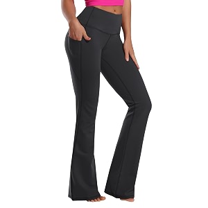 BUBBLELIME Women Out Pockets High Waist Bootlegs