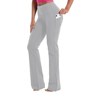 BUBBLELIME Women Out Pockets High Waist Bootlegs