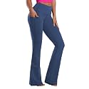BUBBLELIME Women Out Pockets High Waist Bootlegs