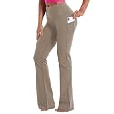BUBBLELIME Women Out Pockets High Waist Bootlegs