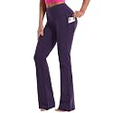 BUBBLELIME Women Out Pockets High Waist Bootlegs