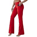 BUBBLELIME Women Out Pockets High Waist Bootlegs
