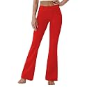 BUBBLELIME Women Out Pockets High Waist Bootlegs