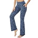 BUBBLELIME Women Out Pockets High Waist Bootlegs