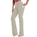 BUBBLELIME Women Out Pockets High Waist Bootlegs