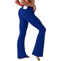 BUBBLELIME Women Out Pockets High Waist Bootlegs