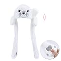 Bubblepompom Animal Hat with Moving Ears Funny Pop up Crazy Silly Hat, 22''