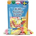 Bubs Swedish Candy Mix - Big Ovals, Skulls, and More - Sweet and Sour Swedish Gummies - 1 Pound of Godis From Sweden (0.5 LB)