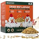 BUCATSTATE Dried Black Soldier Fly Larvae for Chickens and Ducks, 5LB