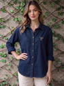 BUCCLY Women Regular Fit Solid Spread Collar