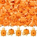 Bucherry 100 Pcs Fall Pumpkin Mini Resin Turtles Halloween Tiny Turtle Bulk