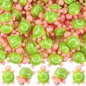 Bucherry 100 Pcs Tennis Themed Mini Resin Turtles Tiny Turtle Figurine Bulk