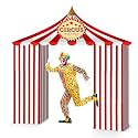 Bucherry 7 Pcs Carnival Circus Party Decor Red and White Striped Tent