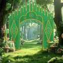 Bucherry 7 Pcs Emerald Cardboard Castle Wizard Trunk or Treat Car Decor Kit