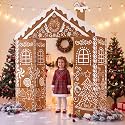 Bucherry 7 Pcs Gingerbread House Decor Christmas Cardboard Playhouse
