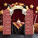 Bucherry 7 Pcs Magical Wizard Party Decorations Magic School Cardboard Playhouse Large Brick Wall Castle Wizard Birthday Party Decor 43 x 51 Cardboard Block Fort for Classroom Birthday Photo Props