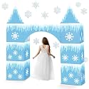 Bucherry 9 Pcs Wonderland Birthday Party Decor Snowflake Castle