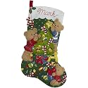 Bucilla 86973E Felt Stocking kit, Bear Family Christmas