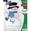 Bucilla Felt Applique Door Stopper Making Kit, Let It Snow, Perfect for DIY Arts and Crafts, 89632E