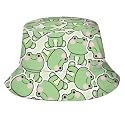 Frog Bucket Hat for Adult Fashion Frog Print Hat Travel Packable Sun Cap Outdoor Hat for Women and Men