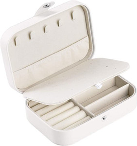bucketlist jewelry box organizer travel jewelry case pu leather portable for women and girls earring rings necklace bracelets accessories double layer vanity box