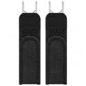 Buckle-Free Elastic Waistband Belt Set of 2, Adjustable Metal Hook Stretch Straps, Invisible Belt Alternative for Jeans, Pants and Work Trousers for Men and Women
