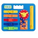 Buckle Toys, Busy Board, Blue, Montessori Learning Toy for Toddlers