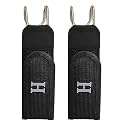 Buckleless Belt Hook Pant Waist Adjuster Buckle Set, Adjustable Hook and Loop Waist Tightener Clips for Jeans, Trousers and Pants, Black (1-Pair)