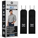 Buckleless Belt Hook Tactical Metal Hook Elastic Belt Unisex Buckle-Less Invisible Waist Belts for Work & Edc (1 PAIR)