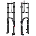 BUCKLOS 20 26 in 4.0 Fat Tire Ebike Oil Front Suspension Fork, 9x135mm QR
