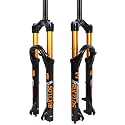 BUCKLOS 26/27.5/29 inch Travel 140mm MTB Air Suspension Fork, Rebound Adjustment 34mm Stanchions 1-1/8" Threadless Straight/Tapered 9*100mm QR Manual/Remote Lockout XC AM Mountain Bicycle Front Forks