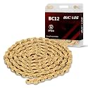 BUCKLOS 8/9/10/11/12 Speed Bike Chain for Shimano SRAM, TI-Gold/Colorful
