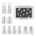 BUCKLOS Bike Tire Valve Stem Cap Set Presta and Schrader Valve Caps 10PCS