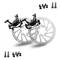 BUCKLOS Mountain Bike Disc Brake kit, MTB Mechanical Line Pulling Disc Brakes Caliper with Aluminum Alloy Levers /160mm Rotor,/is/PM Universal Adapter for Ebike/Folding Bike/Scooter/Fat Bike