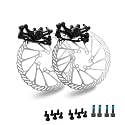 BUCKLOS Mountain Bike Disc Brake kit, MTB Mechanical Line Pulling Disc Brakes Caliper with Aluminum Alloy Levers /160mm Rotor,/is/PM Universal Adapter for Ebike/Folding Bike/Scooter/Fat Bike