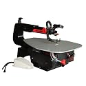 BUCKTOOL Quick Blade Change 16-inch Variable Speed Scroll Saw with Pedal Switch for woodworking Steel Work Table,SSA16LVF