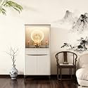 Buddhist Altar New Chinese Style Cabinet with Storage, Shrine Altar Table, Buddha Niche Chinese Cabinet, Meditation Pedestal Offering Table, Meditation (88x40x188.5cm with Light)