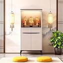 Buddhist Altar New Chinese Style Cabinet with Storage, Shrine Altar Table, Buddha Niche Chinese Cabinet, Meditation Pedestal Offering Table, Meditation (58x40x188.5cm)